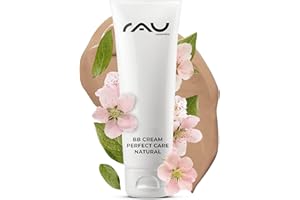 ‎RAU COSMETICS Silikonölfreie BB Cream Perfect Care Natural für Trockene, Unreine, Normale Haut 75 ml - Make-Up, Pflege, UV-Schutz - Getönte Tagescreme mit Zink, Vitamin E, Mandelöl, Panthenol & Traubenkernöl
