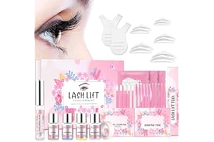 TIOUEO Professional Lash Lift and Eyelash Perming Kit for Stunning, Curled Lashes Kit with Precision Tools for Achieving Stunning, Curled Lashes - Long Lasting