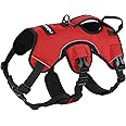 rabbitgoo Escape-Proof Dog Harness Medium with Large Handle, Anti-Pull Reflective Working Service Pets Vest, Breathable Pets Vest, Adjustable Lift Support Body Harness Large Dogs Outdoor, L, Red