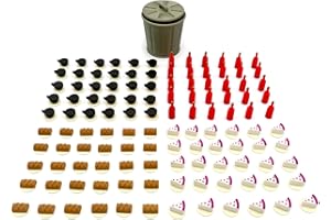 BUOSHA BG Expansions Pack für das Grand Austria Hotel – 121 Teile | Premium-Brettspielzubehör | Kaffee-, Kuchen-, Strudel- und Weinmarken | Würfelbehälter & mehr