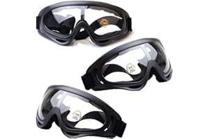 HONGCI 3er Schutzbrille,Anti-Fog- und UV-Schutz-Schutzbrillen,Klare Schutzbrillen, Schutzbrille für Kinder Nerf Gun Battles,Bau,Heimwerken,Labor,Schweißen,Chemie,Persönlicher Gebrauch