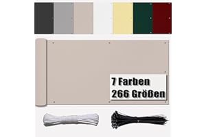 UFAMILUK brise vue balcon jardin Imperméable cache balcon brise vue occultant toile Crème Solaire protection balcon chat pour balcon terrasse exterieur jardin Vert Gris Anthracite Blanc 1m 1m20 hauteur