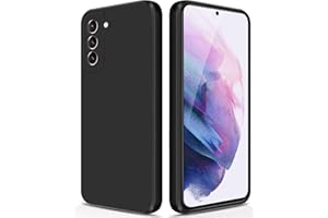 GiiYoon Coque pour Samsung Galaxy S21 Plus 5G/S21+ 5G Case en Silicone, Etui de Protection Antichoc Etui Housse Silicone Ultra-Mince avec Couche Intérieure en Fibre et Protection pour Caméra, Noir