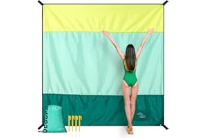 OCOOPA Couverture de Plage 210 x 200cm Grande, imperméable, Anti Sable, Couverture de Pique-Nique, pour Le Voyage, Le Camping, Les Vacances, etc.