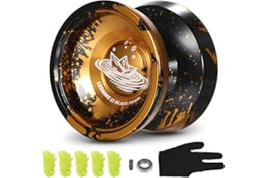 Aomiun Yoyo Professionnel pour Enfants Adulte Responsive Yoyo pour Débutant Yoyo Balle Compétitif Yo Yo Cadeau avec Gant