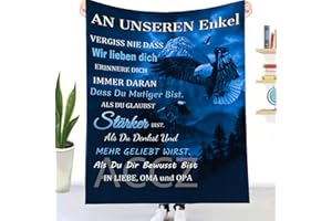 ‎ACCZ ACCZ Kuscheldecke Personalisierte Decke Enkel Geschenke An Unseren Enkel Von Oma und Opa, Decke An Meine Enkel von Oma, 18 Geburtstag Junge, Witziges Weihnachten Abschluss-Geschenke
