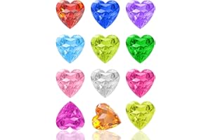 Vicloon Diamanten Bunt Kinder,12 Stück Tauchen Edelstein,Acryl Diamanten Deko,Kinder Edelsteine Liebesdeko für Vasen,Tischdeko,Party Mitgebsel,Hochzeit,Schwimmspielzeug