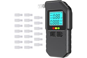 Trywise Ethylotest Electronique, Ethylotest Electronique Homologué avec éCran, 20embouts, Mesures De Haute PréCision, pour Tests Personnels Domestiques (Modèle de Batterie)