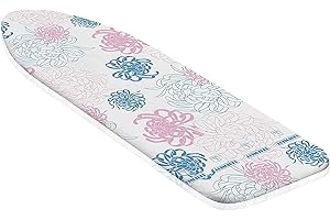 Leifheit Funda para tablas de planchar Cotton Classic S, funda acolchada para tablas de hasta 110 x 30 cm, funda ajustable con cordón elástico