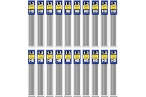 NOKDAL 240 PCS Recharges Résine Mine de Crayon Automatique Recharge de Plomb 1,3 mm HB Mine Criterium Ecrivez en Douceur et Clairement pour Porte-Mines le Bureau et l'École Croquis Écriture Dessin