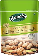 Happilo 100% Natural Premium California Almonds 200 g Dried | Badam Giri | High in Fiber & Boost Immunity | Real Nuts | Glute
