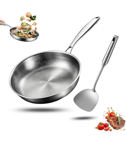 Sartén De Titanio Martillado Antiadherente - 26, 28 O 30 Cm, Apta Inducción, Resistente A Rayones - Ideal Para Cocina Diaria