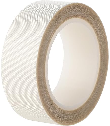 sourcing map PTFE Folie Klebeband Rolle 0.8 x33Ft Hoch Temperatur Klebeband 0.13mm Dicke mit Einseitig Kleber für Vakuum Versiegelungsgerät Hand Impuls Versiegler Grau