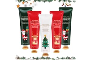 Horuili® Crema Mani Set, 5 Pezzi Invernale Mani Creme Set, Crema Idratante per le Mani, Crema per le Mani Natalizia, Crema per le Mani Jdratante e Nutriente, Regalo di Natale