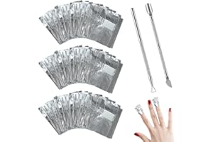 Coolon Zestaw 200 sztuk do usuwania lakieru do paznokci, 2 sztuki, z 2 sztukami obcinacza do skórek paznokci, łatwe usuwanie żelu