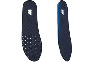 WILD BULL Memory Foam Insoles for Women & Men - Plantar Fasciitis Insoles - Foot and Arch Support Insoles - Memory Foam Shoe Inserts to Make Shoes Fit Tighter - Insoles for Standing All Day (5.5-6.5 UK, Black)