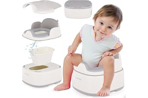 SUN BABY Potta för Barn 1-6 År - Vit | toalettstol, fotstöd, halksäker bas, mjuk sits, högt ryggstöd, hygieniskt lock