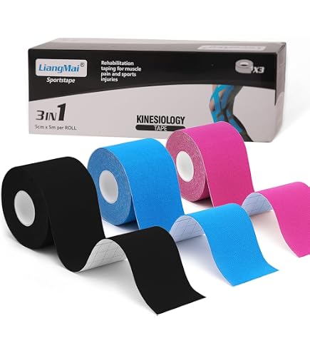 OK TAPE Ruban Adhésif Sportif Athlétique Blanc - Lot De 4 Rouleaux 3,8 Cm X 13,7 M - Très Résistant