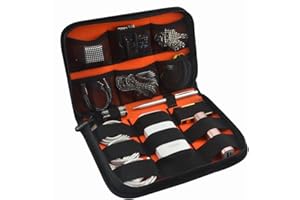 Geekria Estuche organizador electrónico para accesorios, cable, cargador, cables de carga, varios USB y piezas, funda de viaje portátil, bolsa de transporte protectora de almacenamiento (negro)