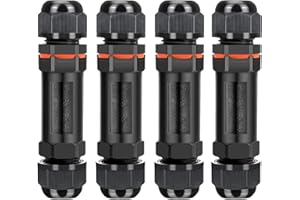 LXYANW 4 Piezas Caja de Conexiones Impermeable IP68, Conector Estanco 3 Vías, Conectores de Cable Empalmes Cables Electricos Manguito de Conexión de Cable Subterráneo para Cable de Diámetro Ø 3-12mm