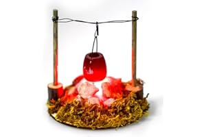 GAOUTO City Flamme Mini Falò per Gnomi - Miniatura LED per Casa delle Bambole, Presepe e Accessori Natalizi - Ideale per Giardino Fai da Te