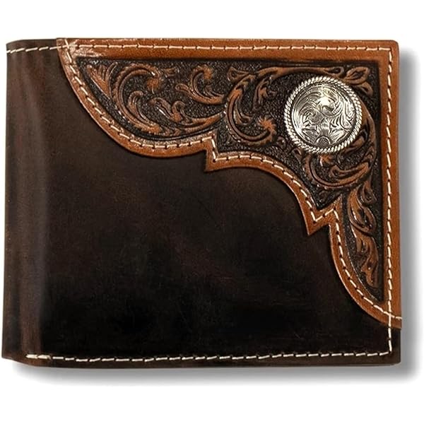 ARIAT Tooled & Crocodile Rodeo Leather Wallet – El Potrerito