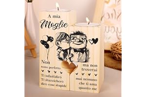 Vetbuosa Regalo Moglie, Regalo Compleanno Moglie, Candela in Legno, Idee Regalo per Moglie Originale, Regalo per Moglie Incinta,Regalo Moglie Natale, Anniversario Matrimonio