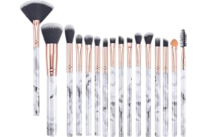Xynovate Make up Brushes 16Pcs Makeup Kit, Marble Makeup Brush Set, Premium Synthetic Kabuki Foundation Face Powder, Concealers, Eyeshadow Blush Brushes