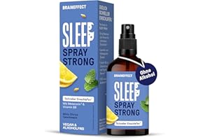‎BRAINEFFECT BRAINEFFECT SLEEP SPRAY STRONG Das Original® - Melatonin Spray Hochdosiert - 450 Tage Vorrat Einschlafspray - mit Minze, Zitrone, Lavendel und Ashwagandha, Zuckerfrei, Alokoholfrei - 50 ml