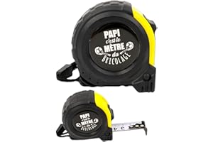 ERNESTINE - Mètre ruban Papi - cadeau fête des grands pères et fête des pères - cadeau papy accessoire homme - mètre pliant personnalisable famille - cadeau papi homme anniversaire Noël naissance