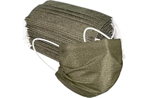 LULUJI Lulupi 50 Stück Mundschutz Einweg Erwachsene Mund und Nasenschutz Jeansoptik Bedruckte Mundbedeckung Bandana Staubs-chutz Multifunktionstuch Maske Halstuch Schals für Damen Herren