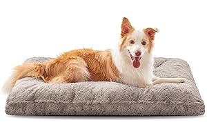 MIXJOY Large Dog Bed Washable, Waterproof Dog Mat Mattress and Dog Cushions, Dog Crate Mattress for Large Dog, 88x61x11cm