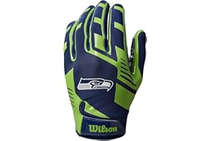 ‎WILSON Wilson Gloves NFL Team SUPER Grip, One Size fits All for Teenagers, Silicone/Stretch