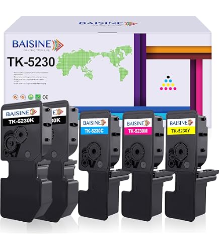 Cartucce Toner Compatibili Kyocera TK-5230 - Set 4 Colori (CMYK). Alta Resa, Qualità Affidabile. Per Stampanti Kyocera Ecosys.