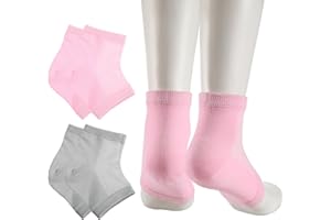 ARCJUNYS Feuchtigkeitsspendende Fersensocken Weiche Feuchtigkeitsspendende Socken Gel-Fersensocken Gel Socken Offene Zehensocken Moisturizing Heel Socks für Trockene Harte Gerissene Haut Männer Frauen 2 Paar