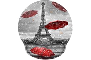 ToLuLu Ergonomic Mouse Pad with Wrist Rest Support, Gel Cute Mouse Pads Non Slip Rubber Base Mousepad, Mouse Wrist Rest Pad for Laptop Computer Home Office Working Gaming Pain Relief, Eiffel Tower
