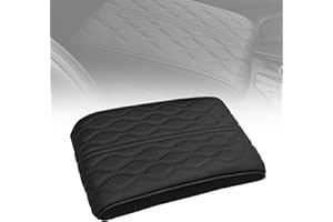 WOKICOR Leather Car Armrest Box Pad, Armlehnenbox aus Gedächtnisschaum für Fahrzeuge, Universal Auto Armlehnen Auflage, Wasserdichte Mittelkonsole Abdeckung für die Meisten Fahrzeuge, SUV, LKW, Autos