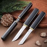 Valkyrie 2&rsquo;li Japon Tanto Şef Bı&ccedil;ağı Seti &ndash; Paslanmaz &Ccedil;elik, Kılıflı, Ultra Keskin Kamp & Mutfak Bı&ccedil;ak Seti Siyah