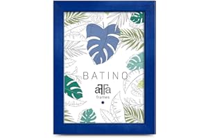 aFFa frames, Batino, Portafoto di legno, Luce, Rettangolo, Con vetro acrilico frontale, HDF, Blu navy, 10x15 cm