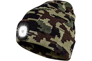 Bosttor Mütze Mit LED Licht, LED Beanie, Beleuchtete Mütze, Unisex Winter Warm Stirnlampe Mütze, Beanie Hut Weihnachten Geschenk für Männer Frauen Papa Weihnachten Laufen Wandern Camping