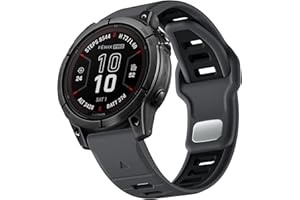 Negatta 22mm Cinturino Quick Fit Compatibile con Garmin Fenix 7/7 Pro/6/6 Pro/5/5 Plus, Forerunner 965/955/945/935/745, Approach S70 47mm/S62/S60/Epix 2 Pro 47mm,Cinturino Silicone per Garmin Instinct