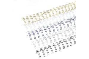 ‎RAYSON RAYSON Drahtbinderücken, 23 Schlaufen, 2:1 Teilung, 50 Blatt, 9,5 mm, A4, Mehrfarbig, 100 Stück