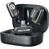 Hollyland LARK A1 Kablosuz Mini Mikrofon, iPhone 15/16 ve Android i&ccedil;in, 48 kHz/24 bit, 3 Seviyeli Akıllı G&uuml;r&uuml;lt&uuml; Engelleyici,
