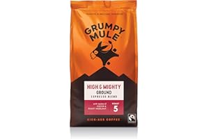 Grumpy Mule High and Mighty Espresso Blend Ground Coffee with notes of Cocoa and Roast Hazelnut 200g