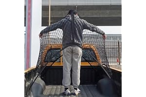 C Q CHANG QI Highly Elastic Cargo Net, Simple Truck Bed Cargo Mesh Organizer, Suitable for Daily Light Loads of Trucks, 4'x4' Stretches to 7'x7' （Single Layer）