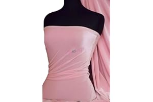 Velvet/Velour 4 Way Stretch Spandex Material | Soft Furnishing, Craft Velour & Dressmaking Fabric | Same Day Dispatch | Sold by The Metre | by Tia Knight Q559 (Baby Pink)