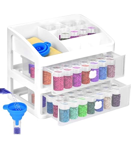 Support Rouleau Peinture Diamant - 2 Rouleaux Et 2 Supports - Réglable Et Portable - Pour Peinture Strass DIY