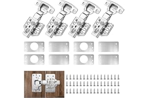 DOG'S BOOTY Schranktür Scharnier Möbelscharniere Topfscharnier Scharniere für Schranktüren Scharnier Reparaturset Scharnier Reparaturplatte Für Schränke Edelstahl Schrank Für Holzmöbel Schranktür 12 Stück