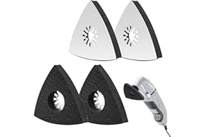 KLAIMBMO 4 pezzi starlock levigatura, fein multimaster accessori levigatura, accessori multiutensile, accessori multiutensile parkside per Utensili Oscillanti, Levigatura Oscillante (80mm)