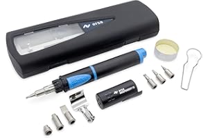 ERSA Independent 75 profesjonalny zestaw lutownicy gazowej 75 W, temperatura do 580 °C, w zestawie 4 groty lutownicze, 2 dysze 1300 °C, pudełko transportowe, pudełko transportowe, mobilna moc